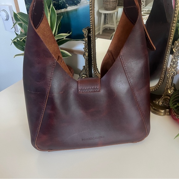 Portland Leather Goods Flora Shoulder Bag Cold Brew Dark Brown - Picture 3 of 6